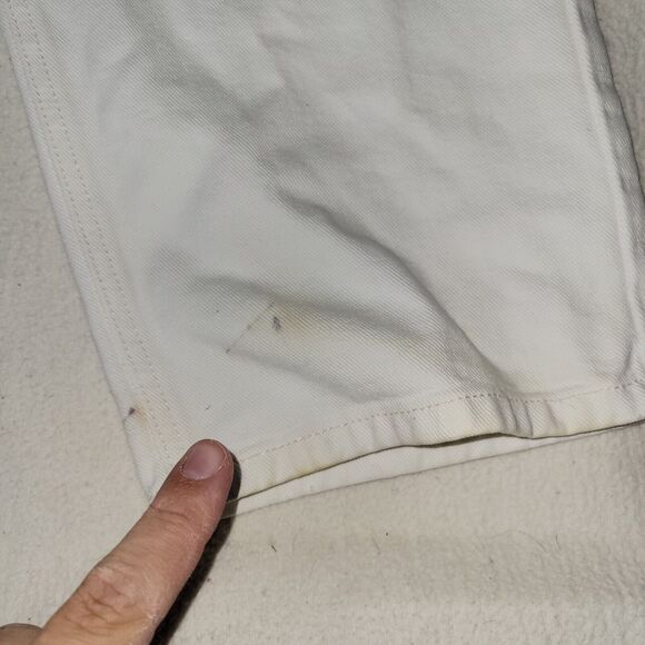 Vtg Calvin Klein Jeans Mens Size 34X30 White Denim Pants Preppy Retro Workwear - Picture 6 of 16